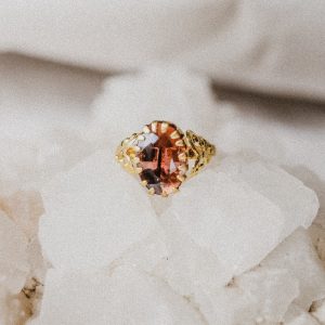 Vintage Ring mit braunem Stein