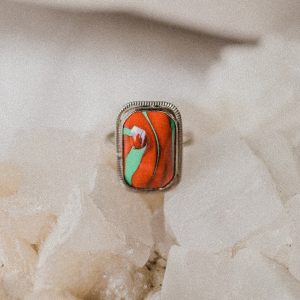 Silberner Vintage Ring mit außergewöhnlichem Stein