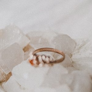 Vintage Ring mit cognacfarbenen Stein